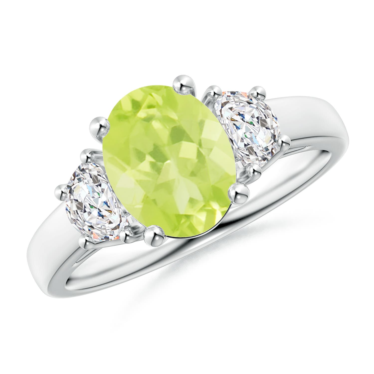 A - Peridot / 2.22 CT / 14 KT White Gold