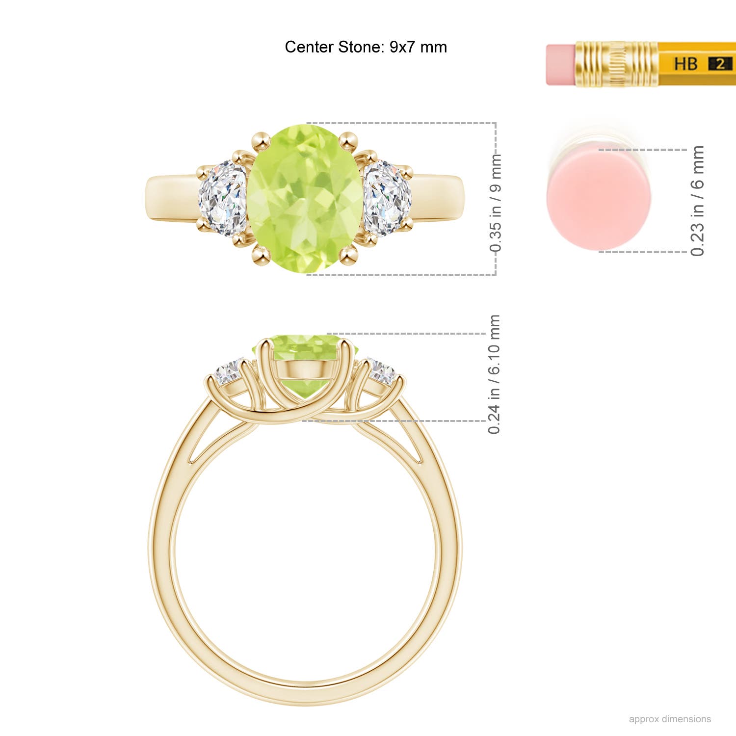 A - Peridot / 2.22 CT / 14 KT Yellow Gold