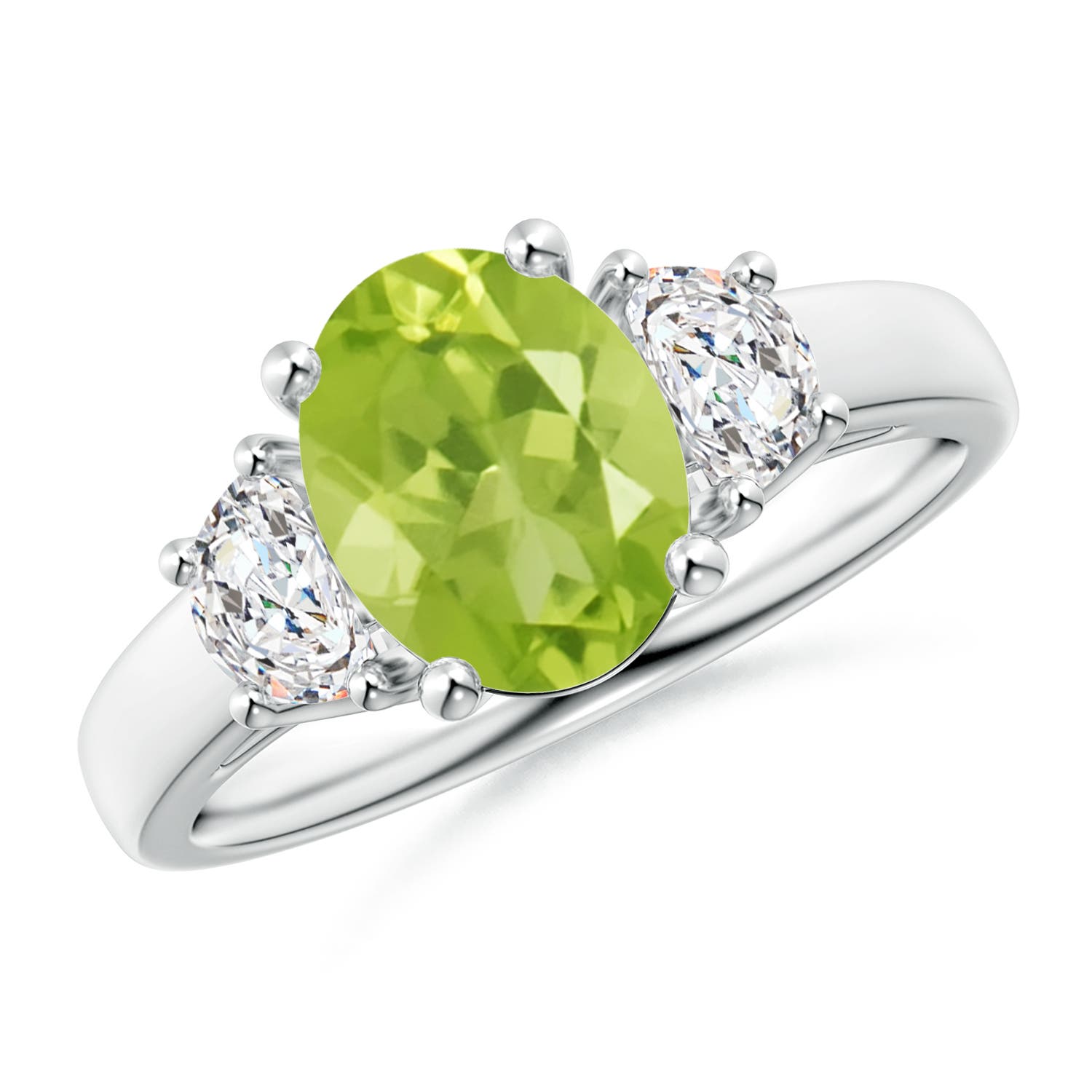 AA - Peridot / 2.22 CT / 14 KT White Gold