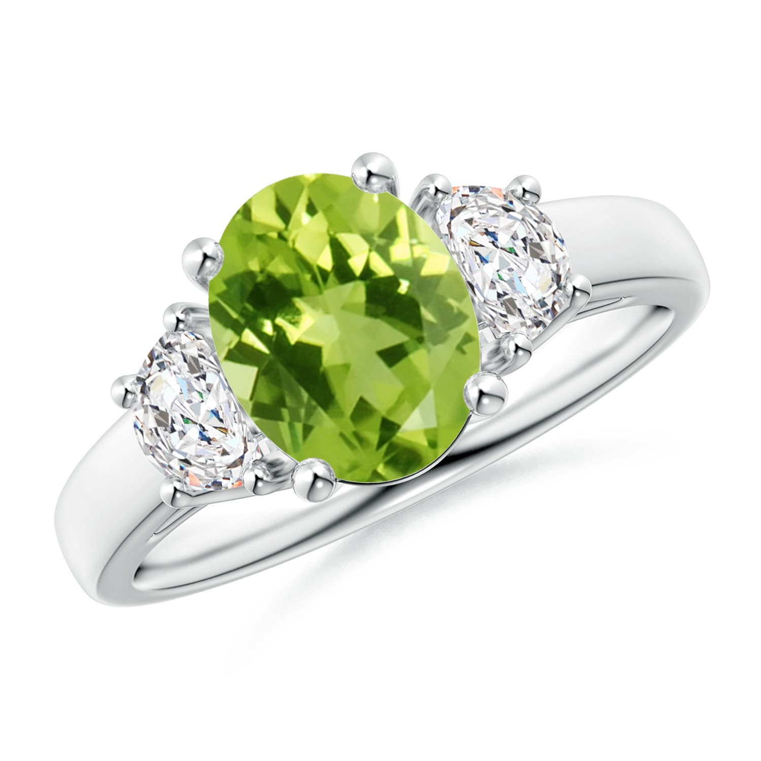 AAA - Peridot / 2.22 CT / 14 KT White Gold