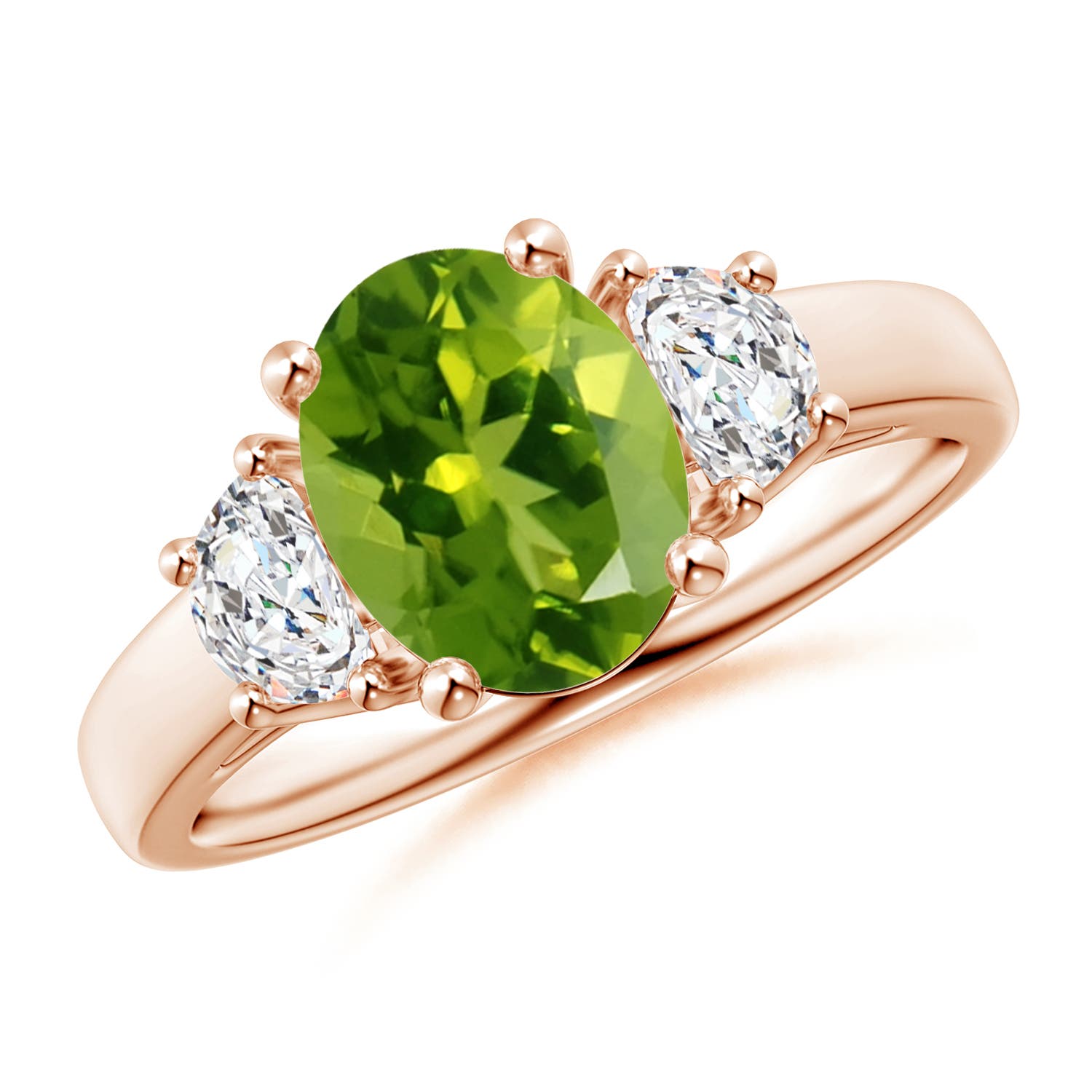 AAAA - Peridot / 2.22 CT / 14 KT Rose Gold