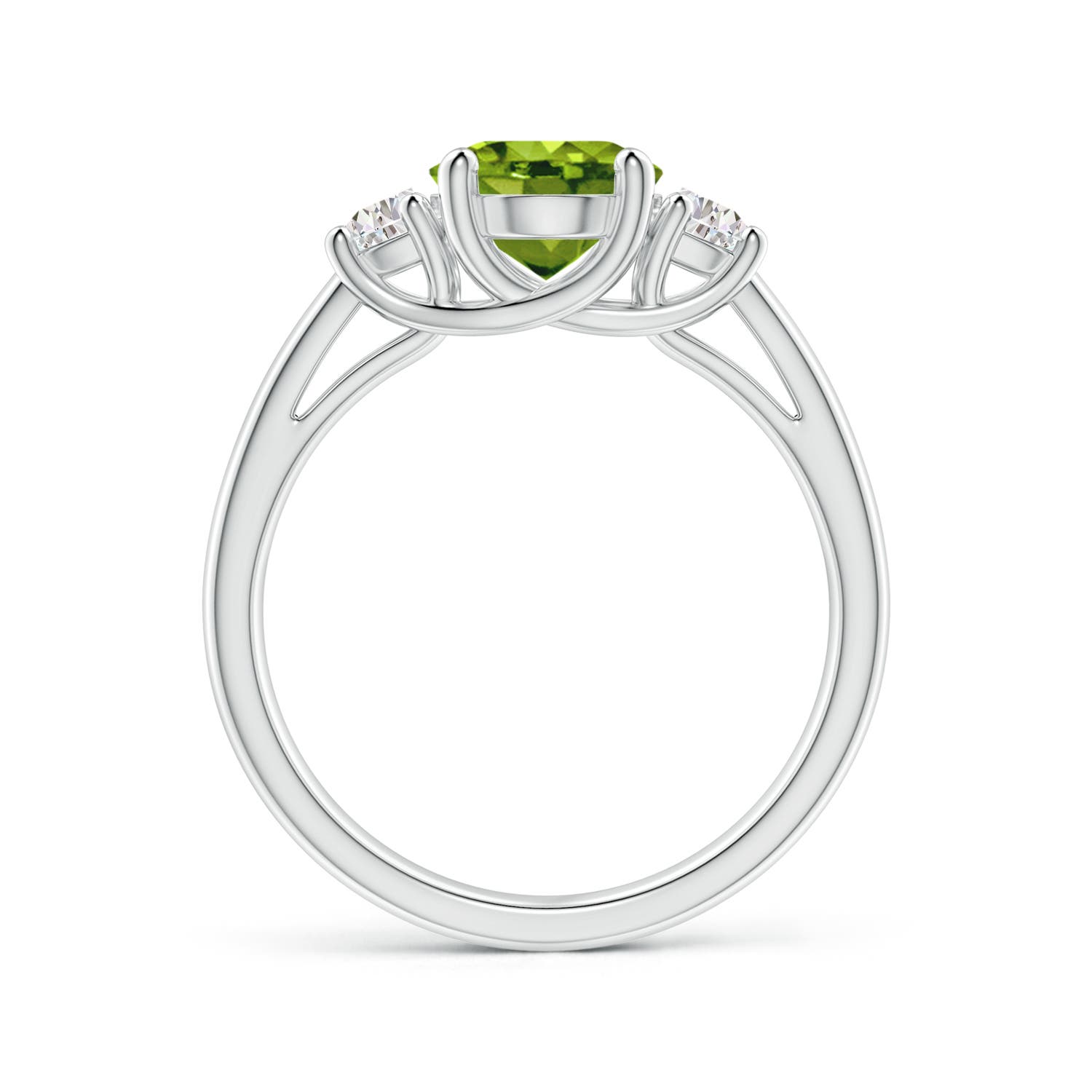 AAAA - Peridot / 2.22 CT / 14 KT White Gold