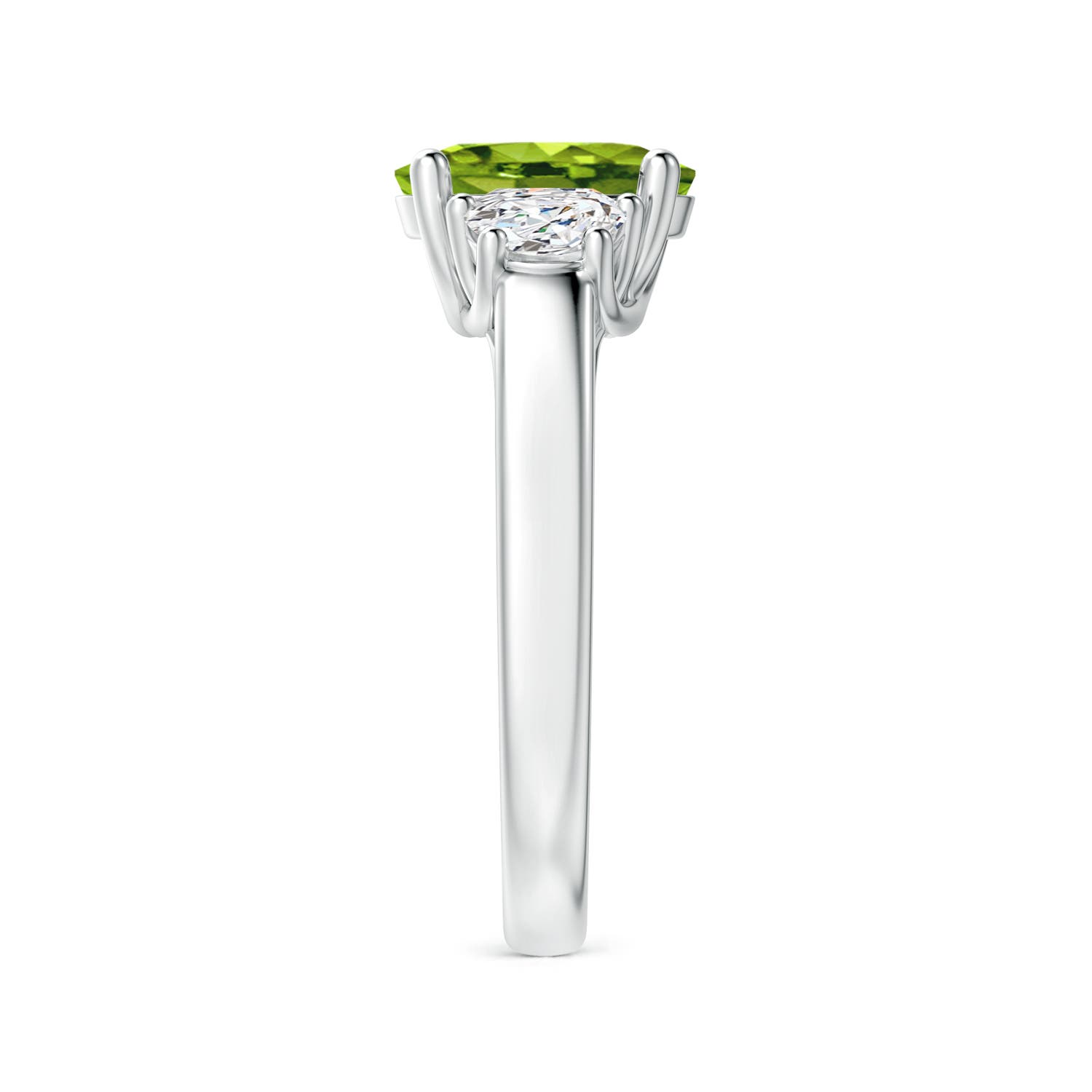 AAAA - Peridot / 2.22 CT / 14 KT White Gold