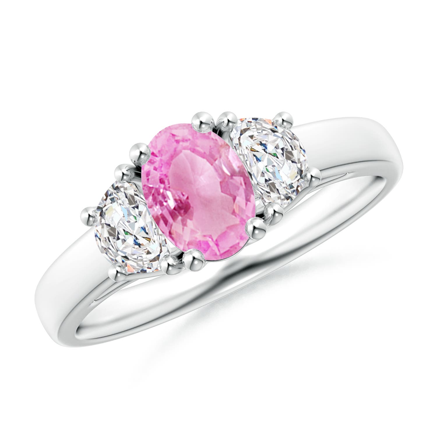 A - Pink Sapphire / 1.17 CT / 14 KT White Gold