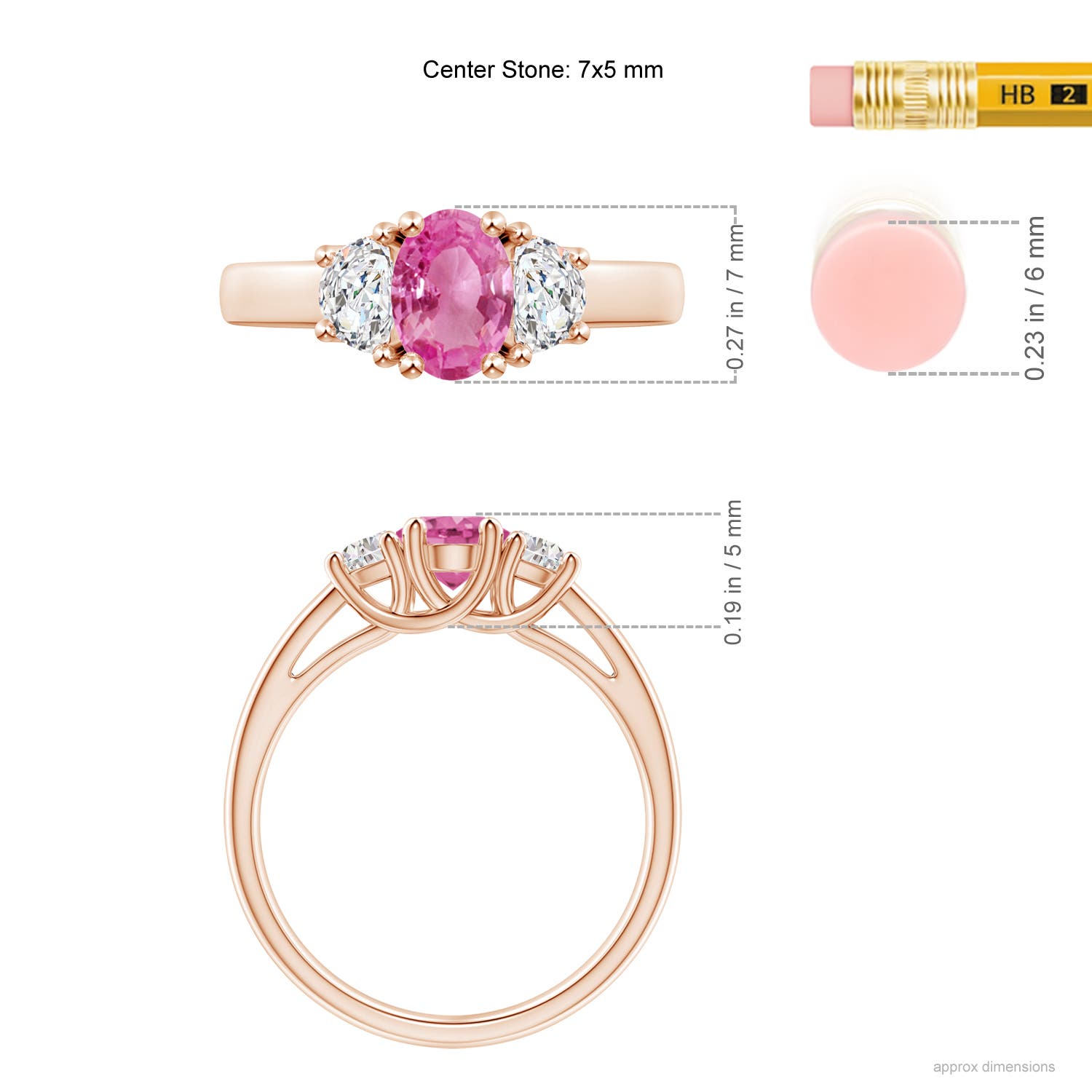 AAA - Pink Sapphire / 1.17 CT / 14 KT Rose Gold