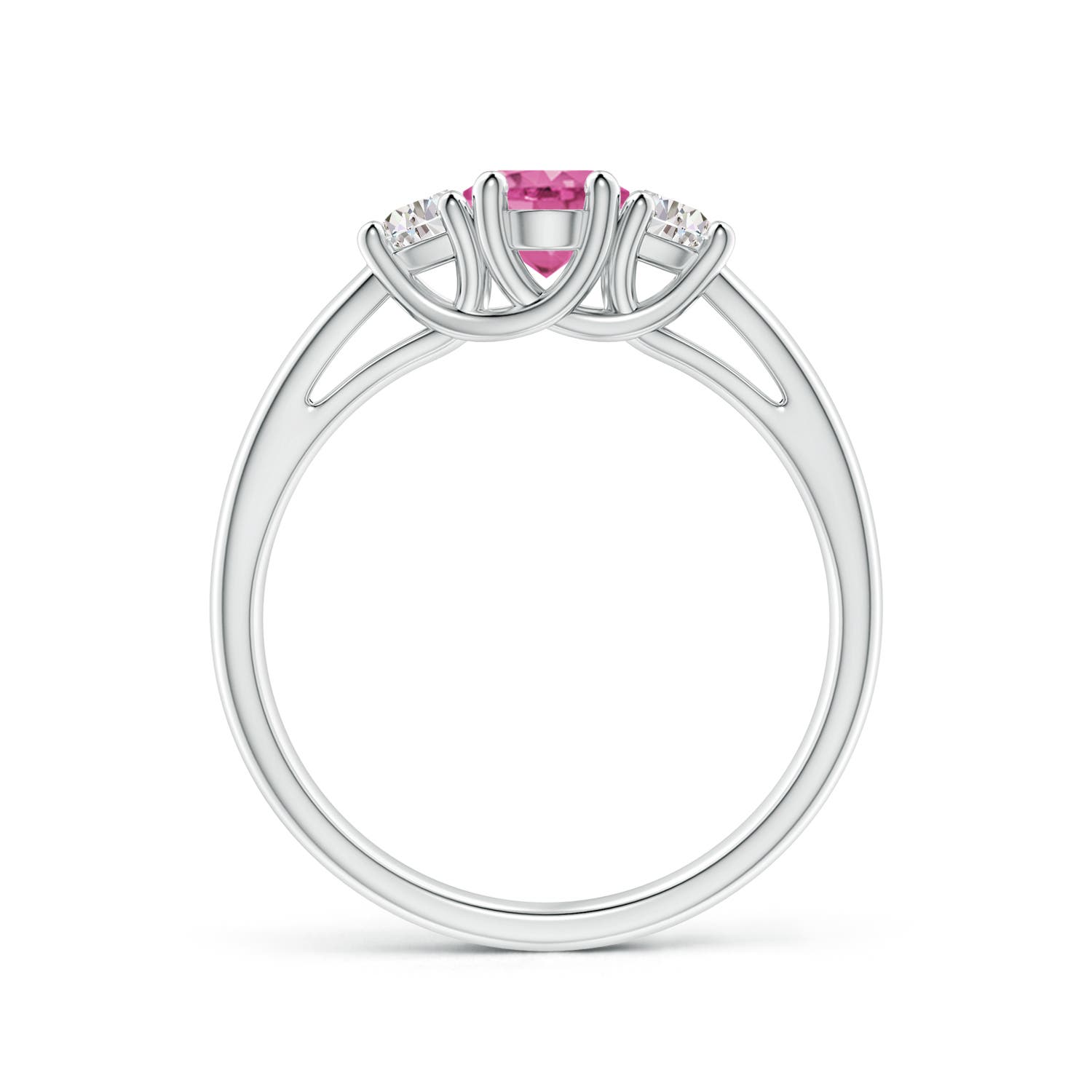 AAA - Pink Sapphire / 1.17 CT / 14 KT White Gold