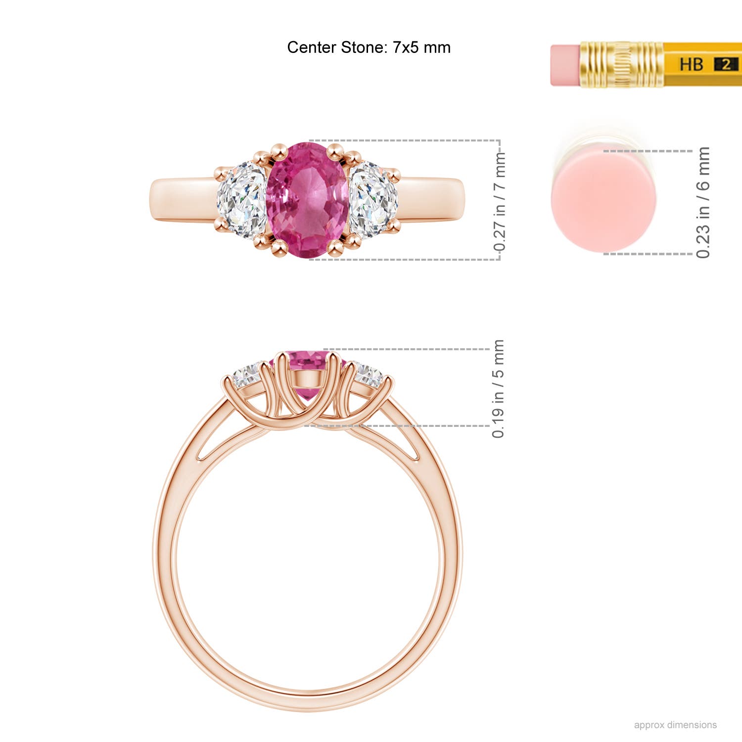 AAAA - Pink Sapphire / 1.17 CT / 14 KT Rose Gold