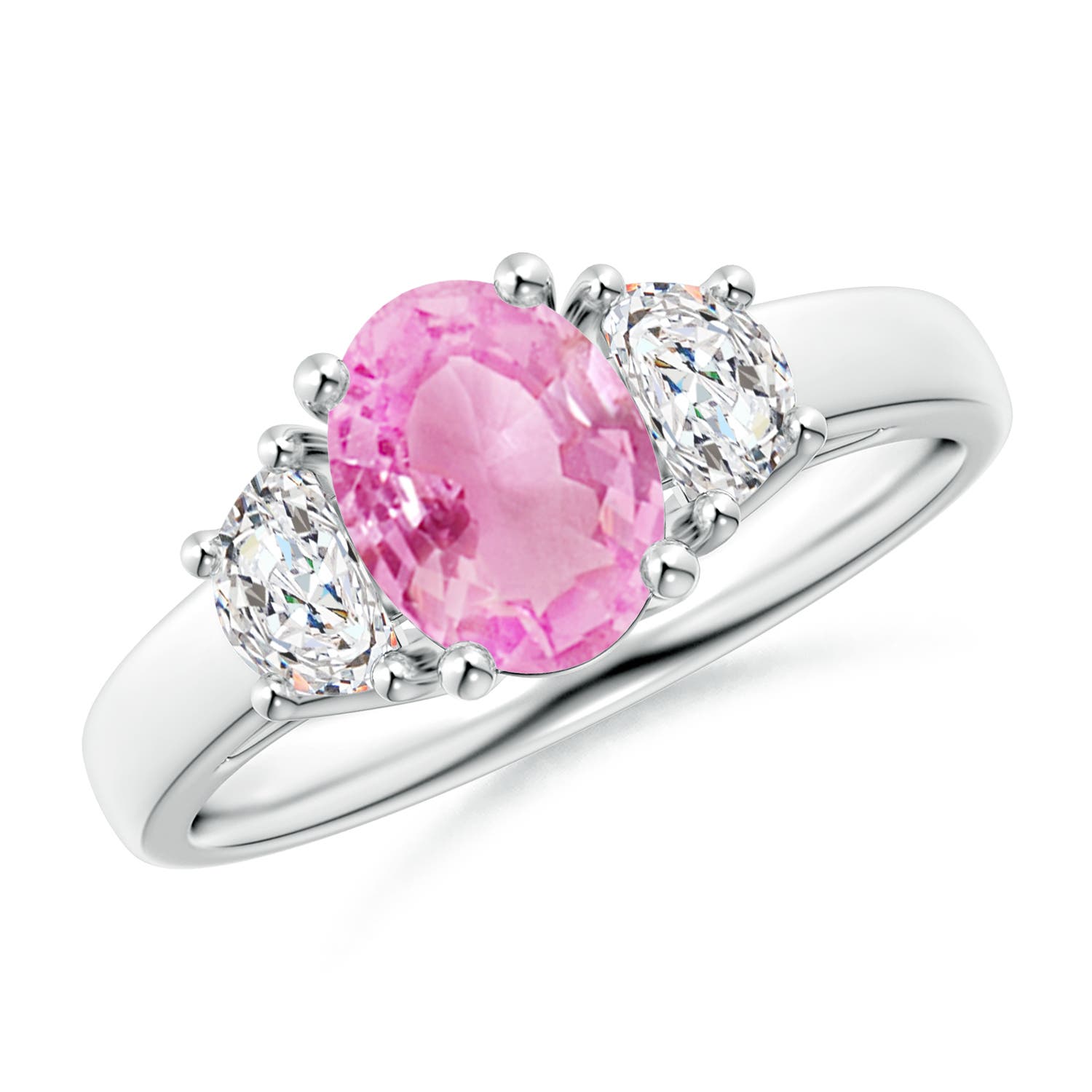 A - Pink Sapphire / 1.77 CT / 14 KT White Gold