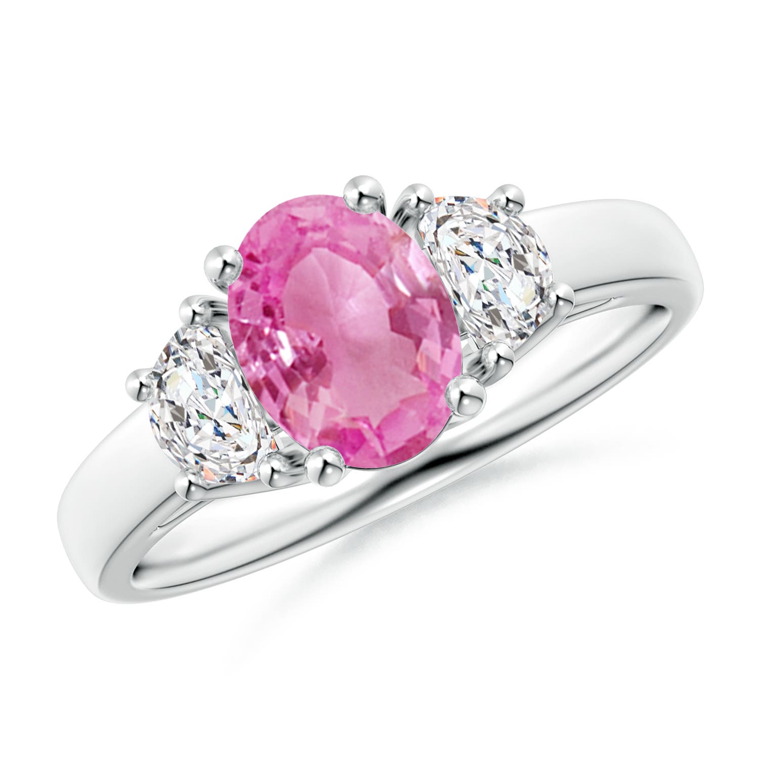 AA - Pink Sapphire / 1.77 CT / 14 KT White Gold