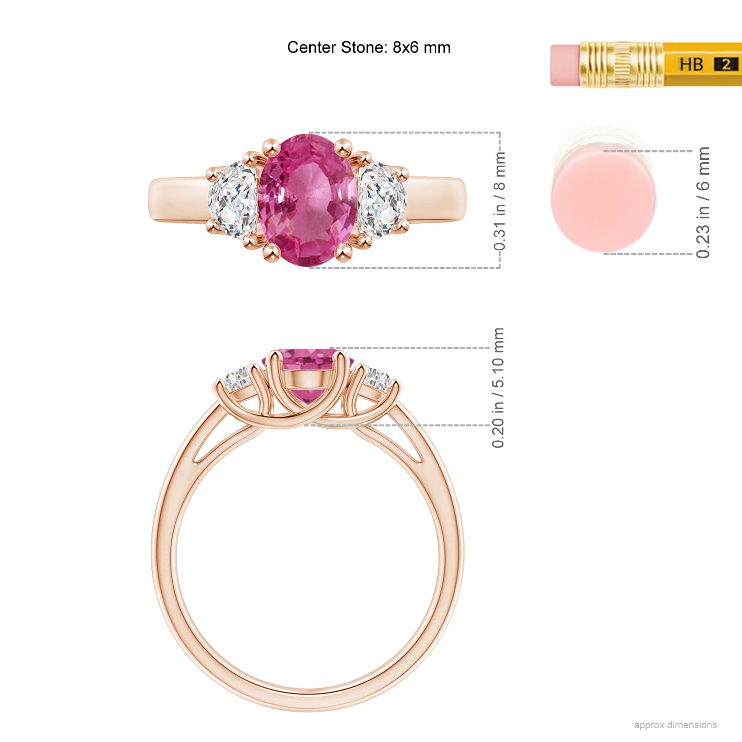 AAAA - Pink Sapphire / 1.77 CT / 14 KT Rose Gold