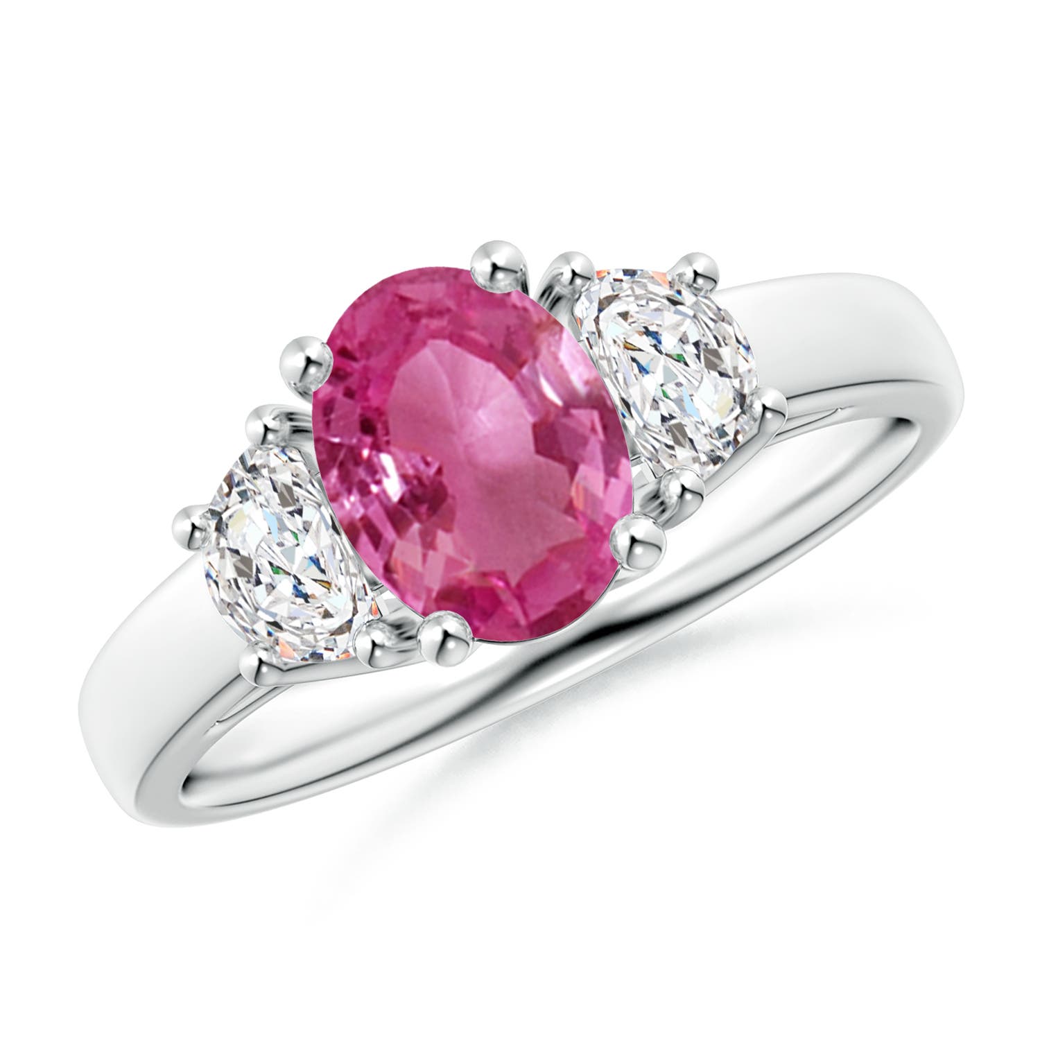 AAAA - Pink Sapphire / 1.77 CT / 14 KT White Gold