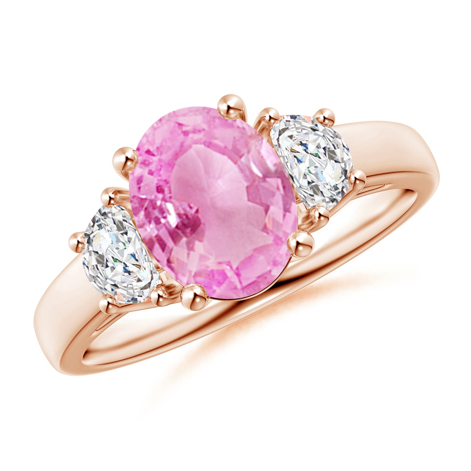 A - Pink Sapphire / 2.22 CT / 14 KT Rose Gold