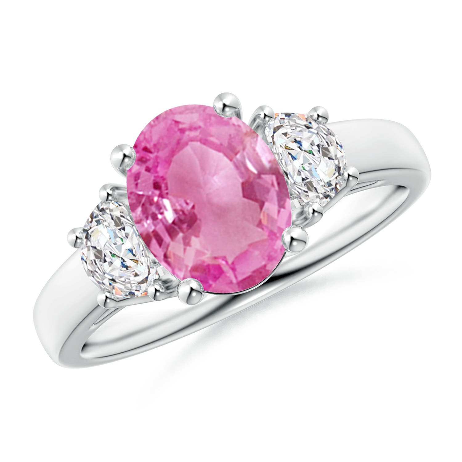 AA - Pink Sapphire / 2.22 CT / 14 KT White Gold