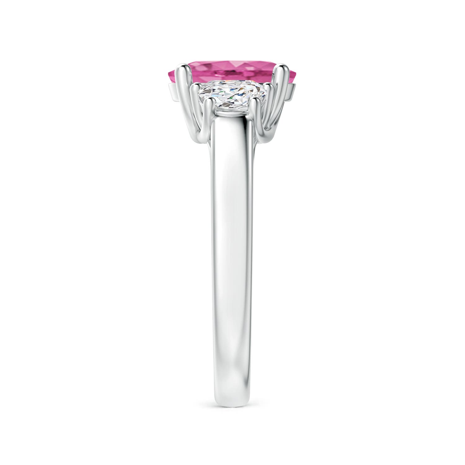 AAA - Pink Sapphire / 2.22 CT / 14 KT White Gold