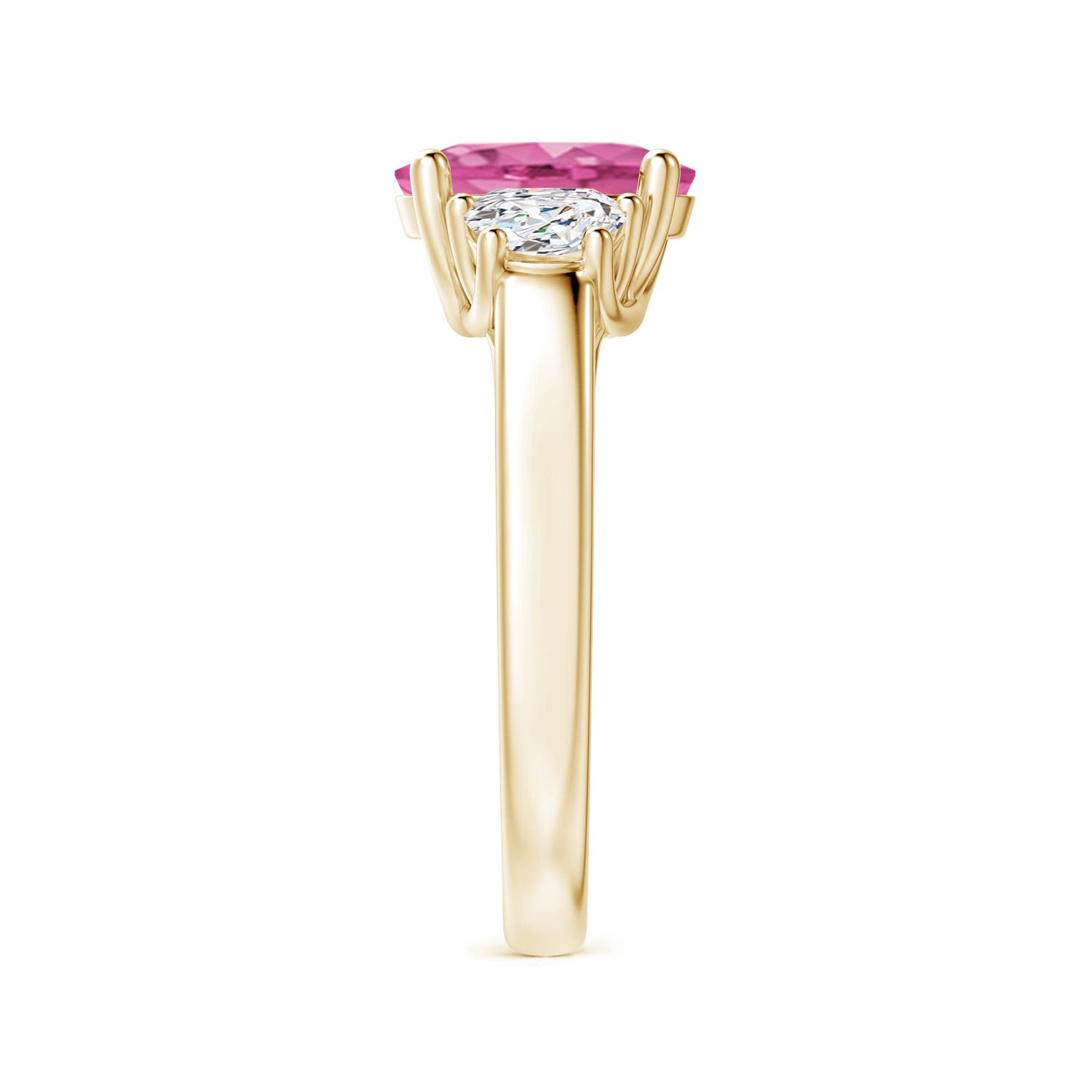 AAA - Pink Sapphire / 2.22 CT / 14 KT Yellow Gold