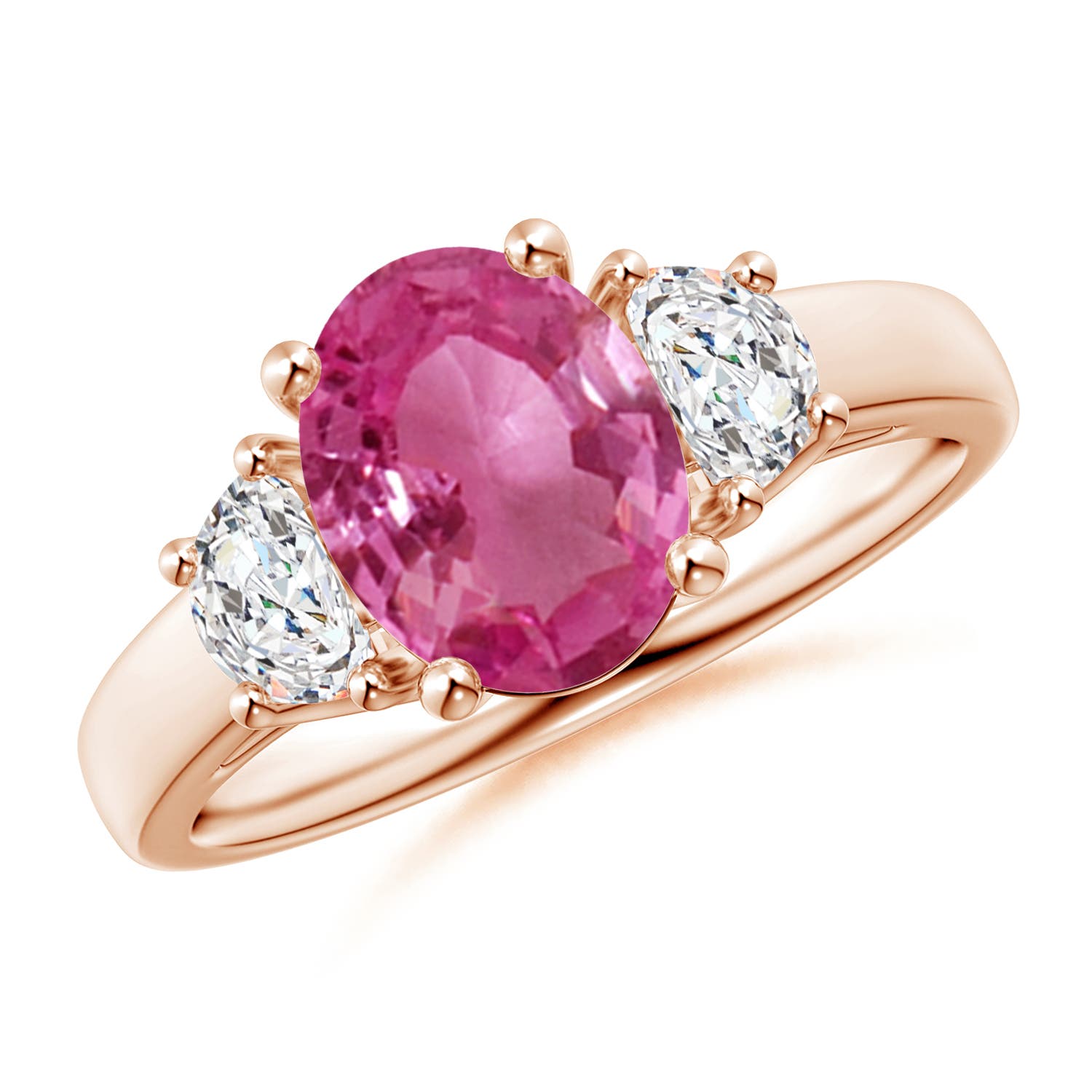 AAAA - Pink Sapphire / 2.22 CT / 14 KT Rose Gold