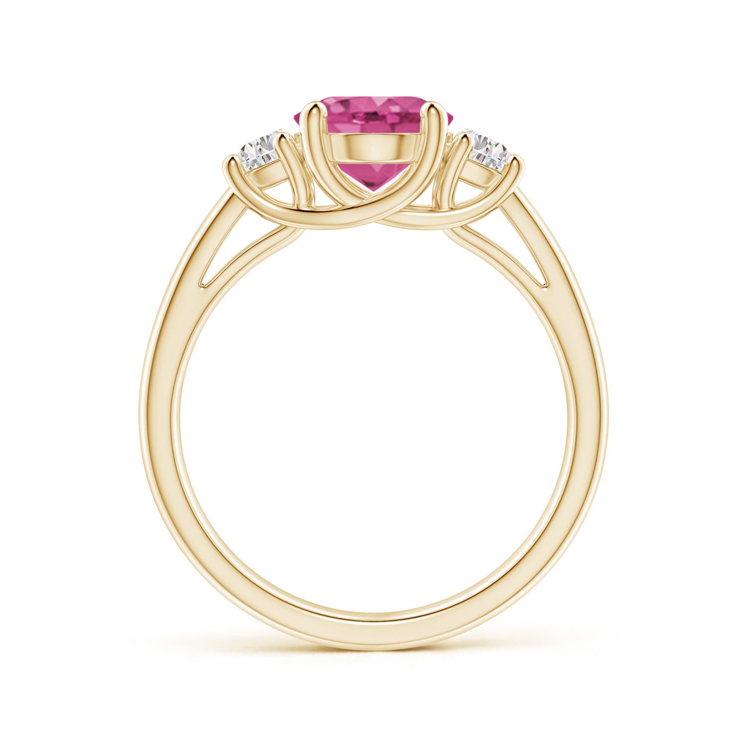 AAAA - Pink Sapphire / 2.22 CT / 14 KT Yellow Gold