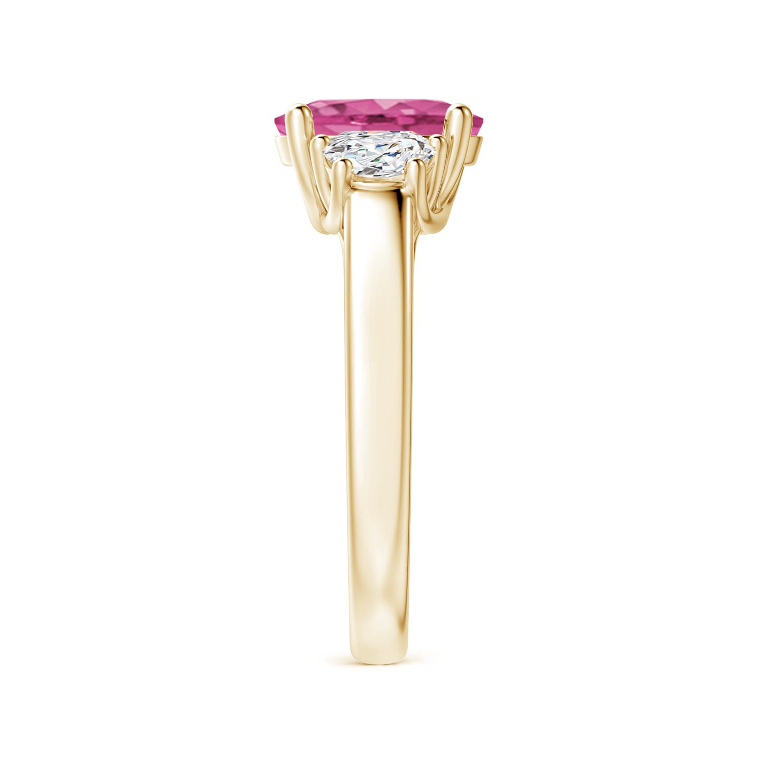 AAAA - Pink Sapphire / 2.22 CT / 14 KT Yellow Gold