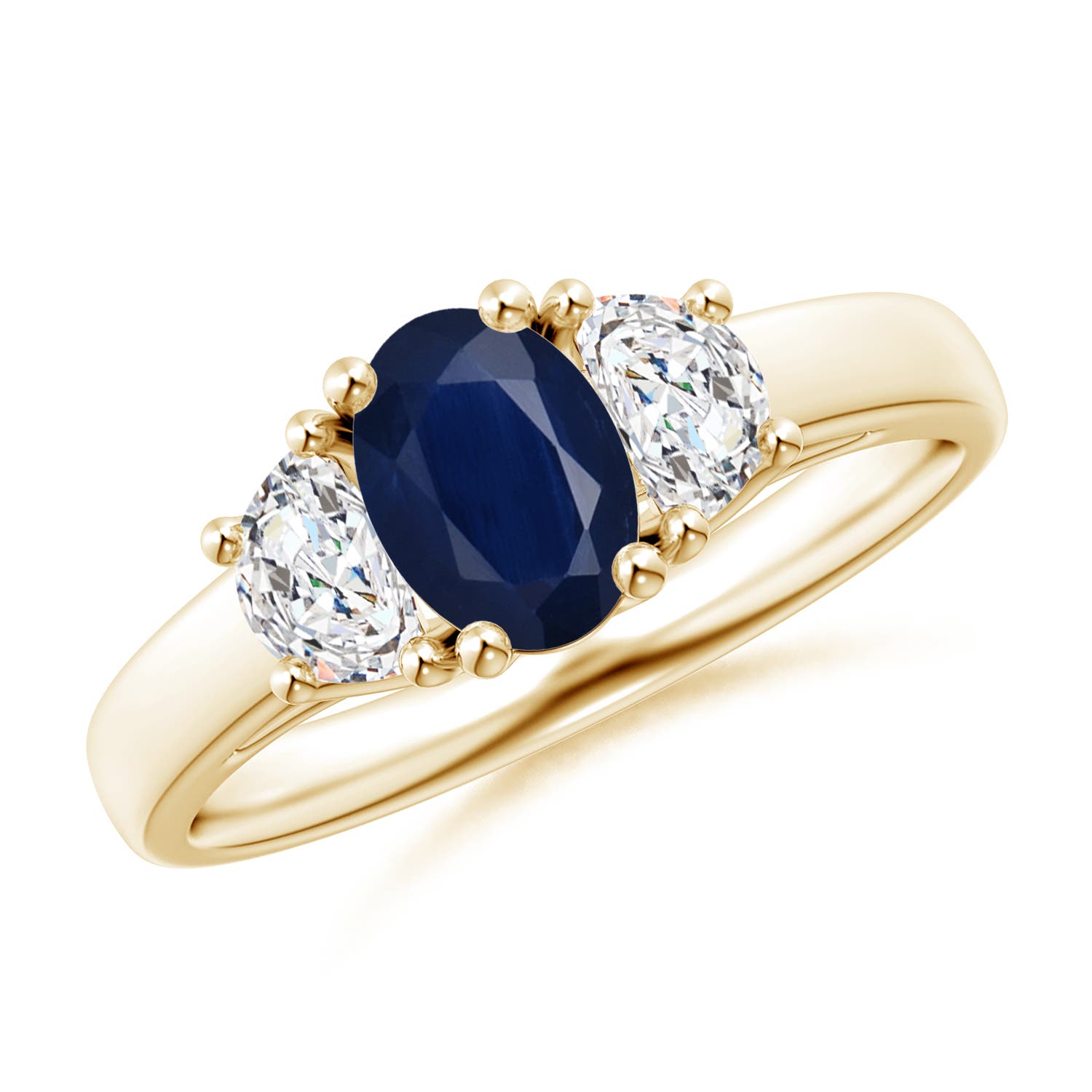 A - Blue Sapphire / 1.31 CT / 14 KT Yellow Gold