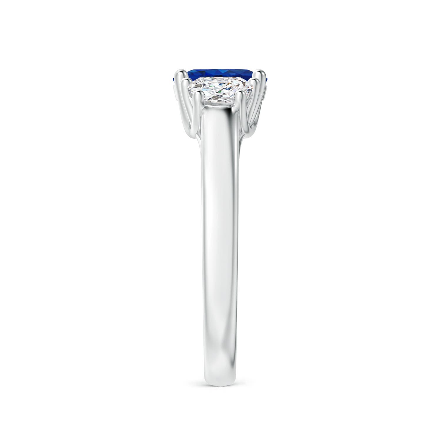 AAA - Blue Sapphire / 1.31 CT / 14 KT White Gold