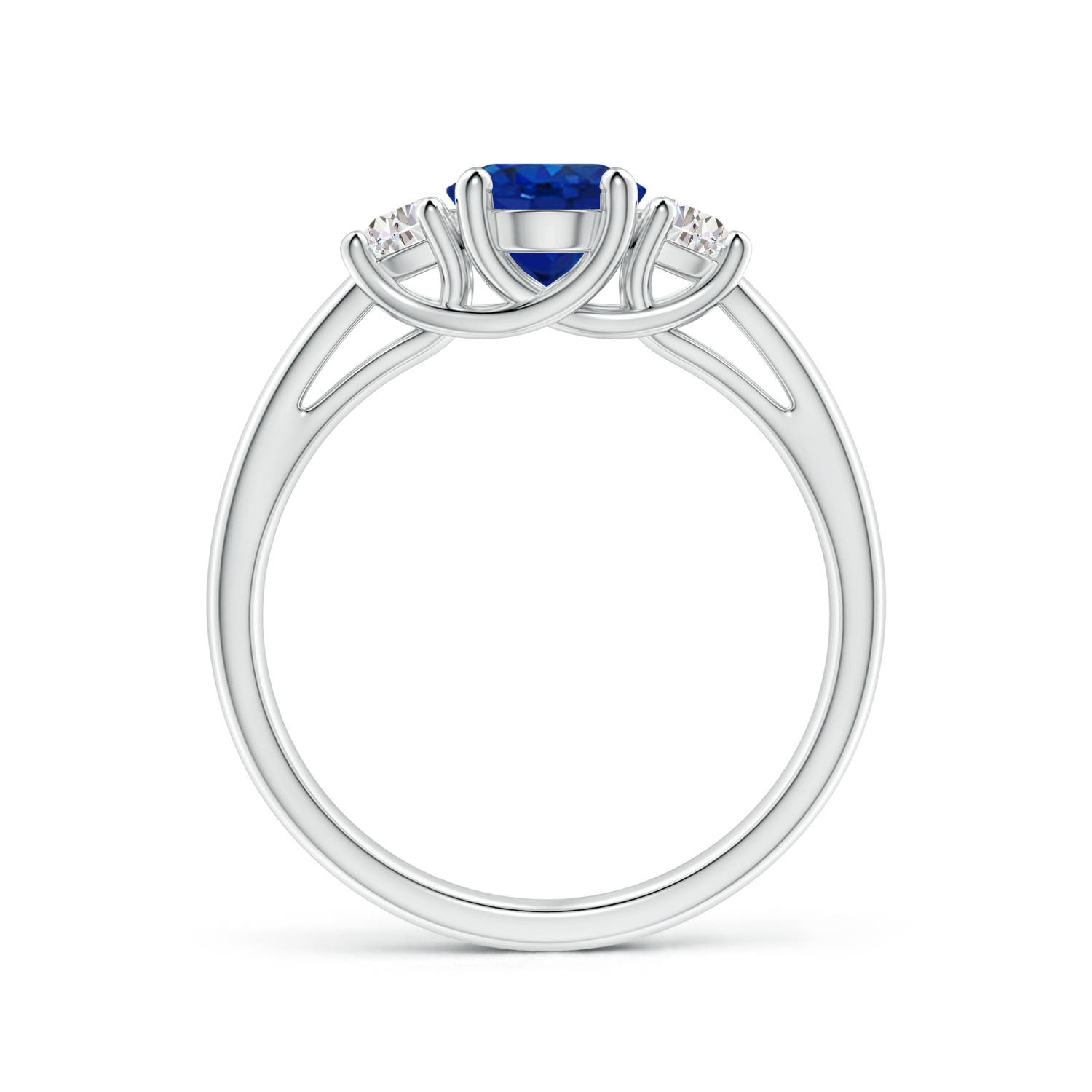 AAA - Blue Sapphire / 2.01 CT / 14 KT White Gold