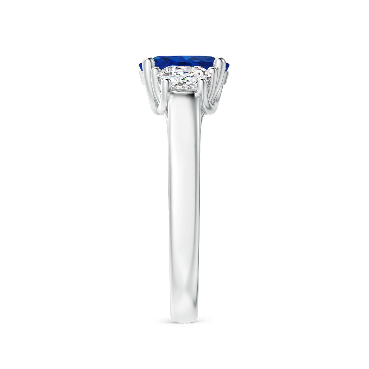 AAA - Blue Sapphire / 2.01 CT / 14 KT White Gold