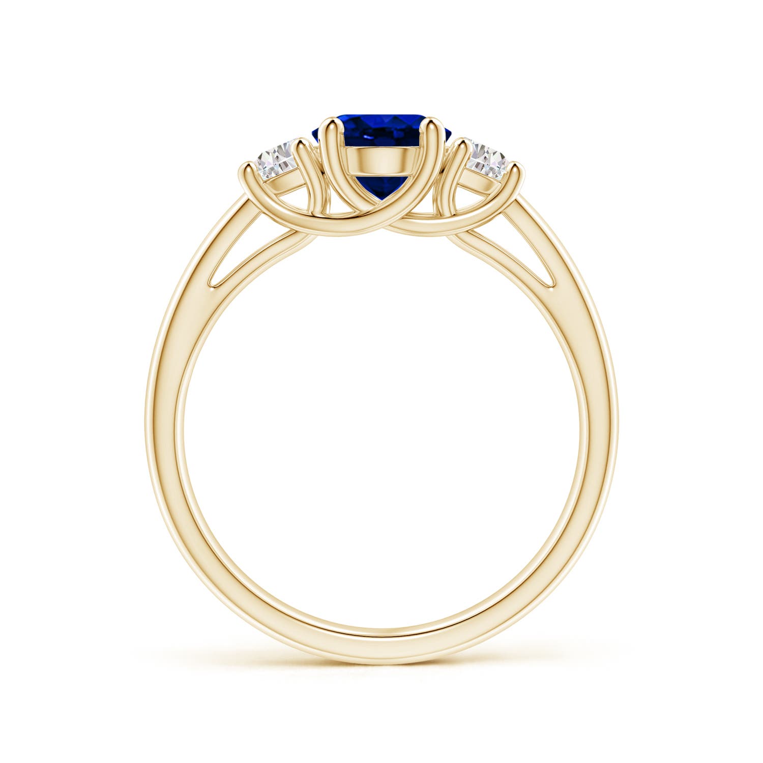 AAAA - Blue Sapphire / 2.01 CT / 14 KT Yellow Gold