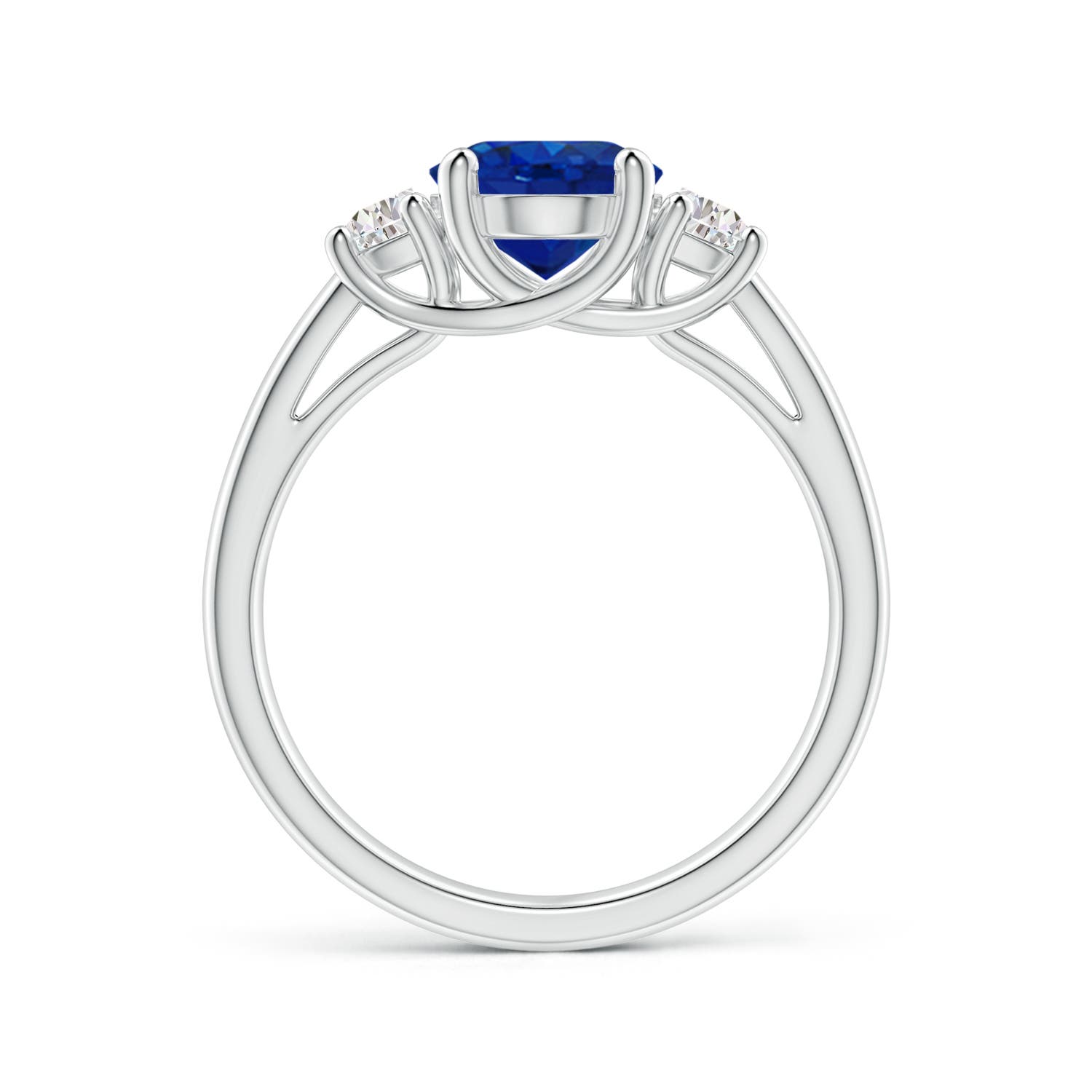 AAA - Blue Sapphire / 2.46 CT / 14 KT White Gold