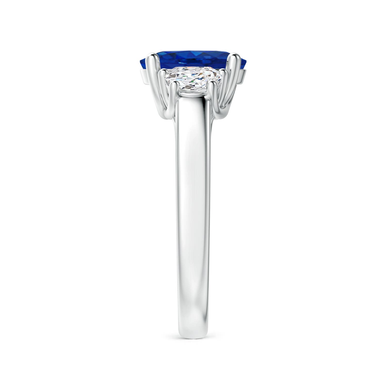 AAA - Blue Sapphire / 2.46 CT / 14 KT White Gold