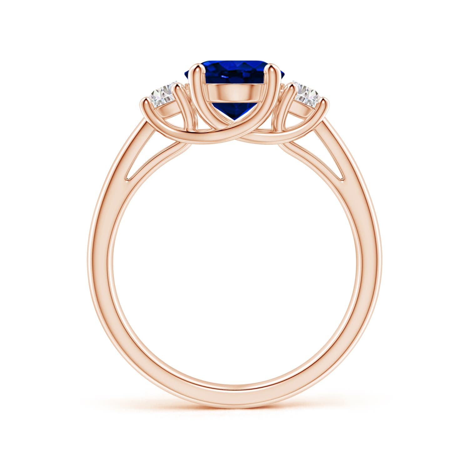 AAAA - Blue Sapphire / 2.46 CT / 14 KT Rose Gold