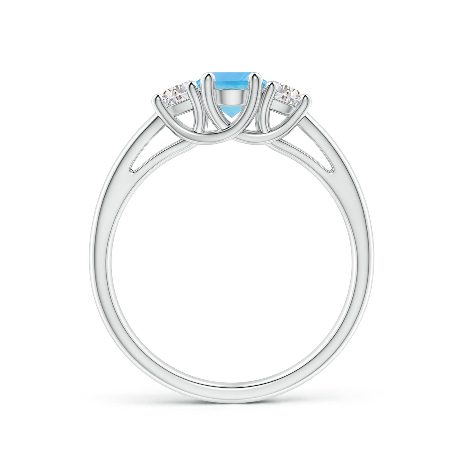 AA - Swiss Blue Topaz / 1.27 CT / 14 KT White Gold