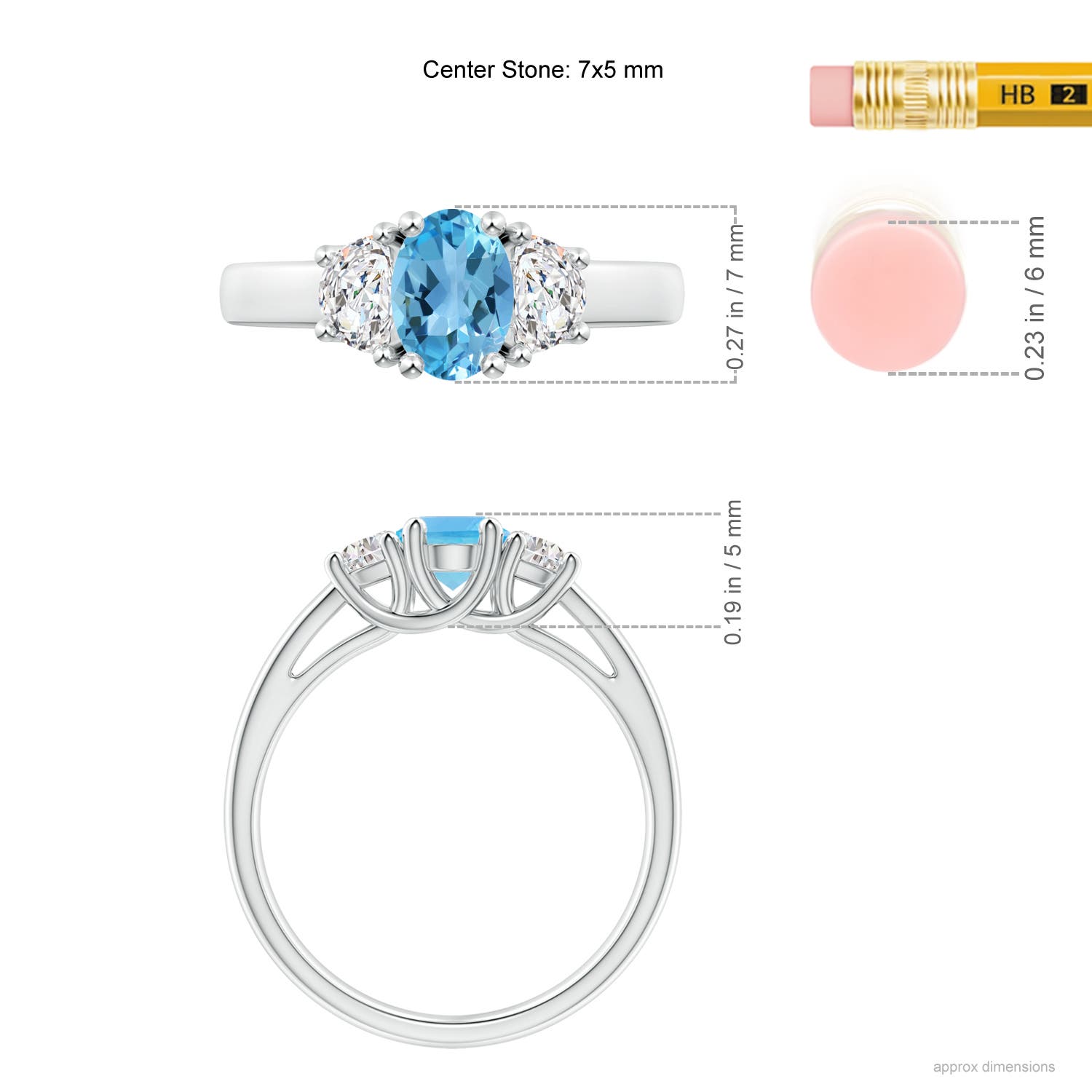 AA - Swiss Blue Topaz / 1.27 CT / 14 KT White Gold