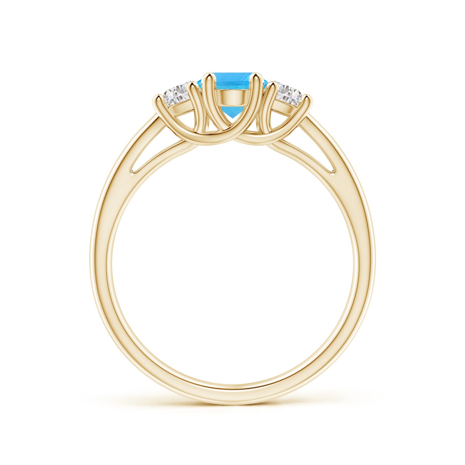 AAA - Swiss Blue Topaz / 1.27 CT / 14 KT Yellow Gold