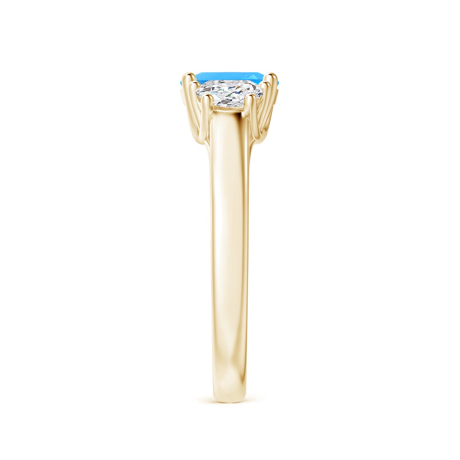 AAAA - Swiss Blue Topaz / 1.27 CT / 14 KT Yellow Gold