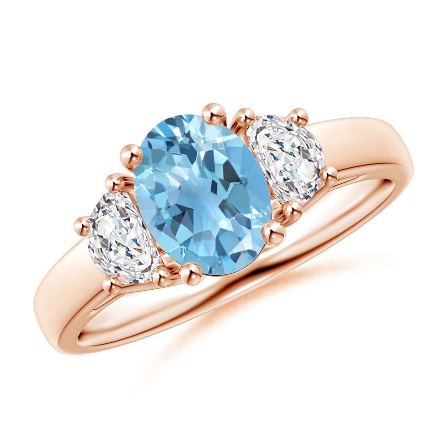 A - Swiss Blue Topaz / 1.82 CT / 14 KT Rose Gold