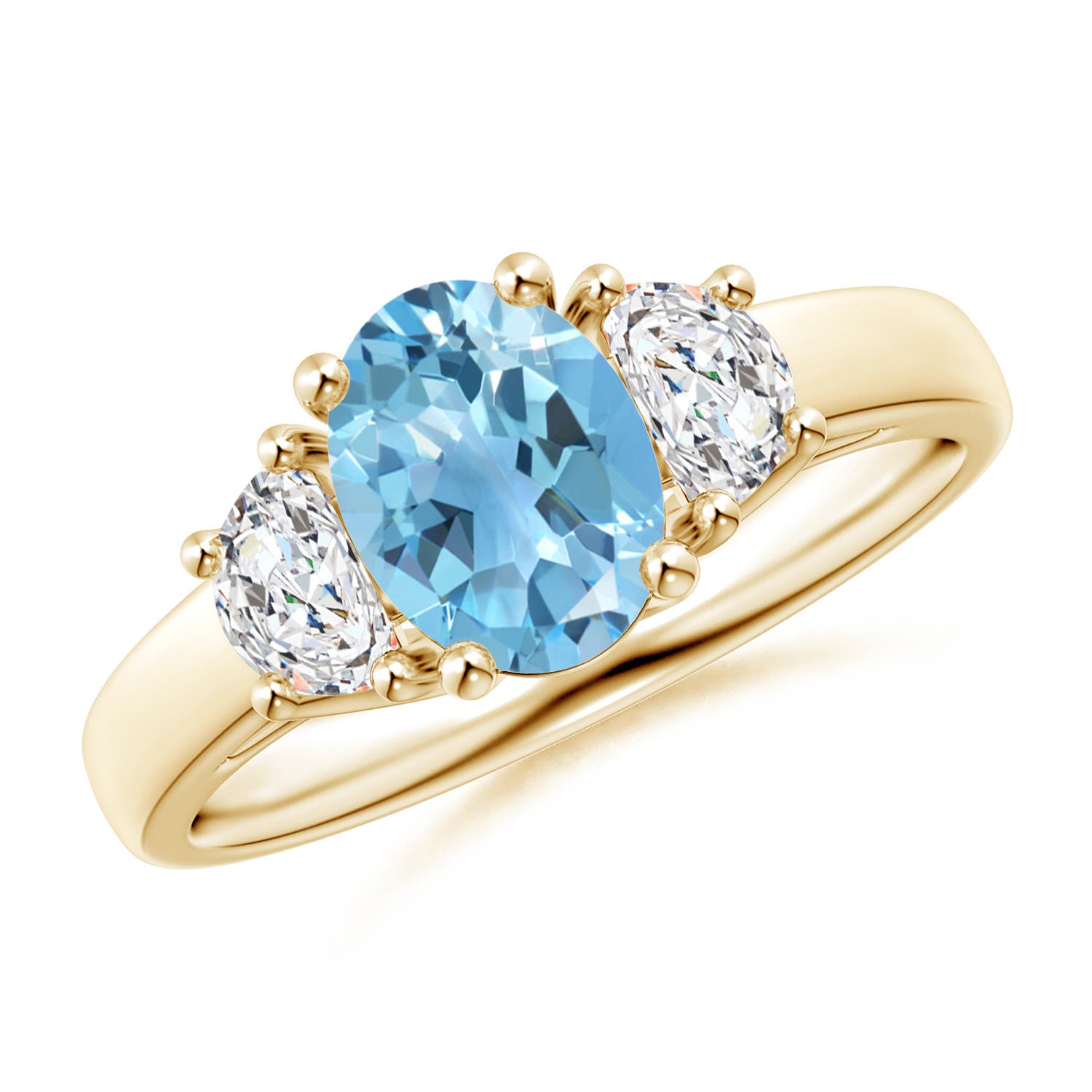 A - Swiss Blue Topaz / 1.82 CT / 14 KT Yellow Gold