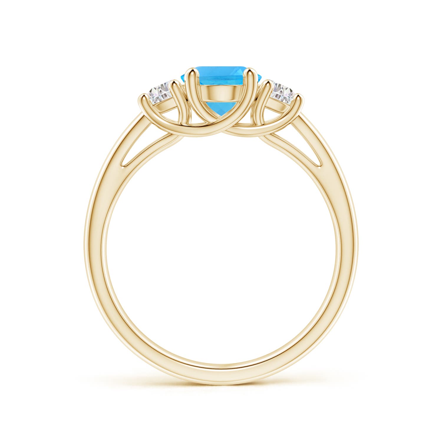 AAA - Swiss Blue Topaz / 1.82 CT / 14 KT Yellow Gold