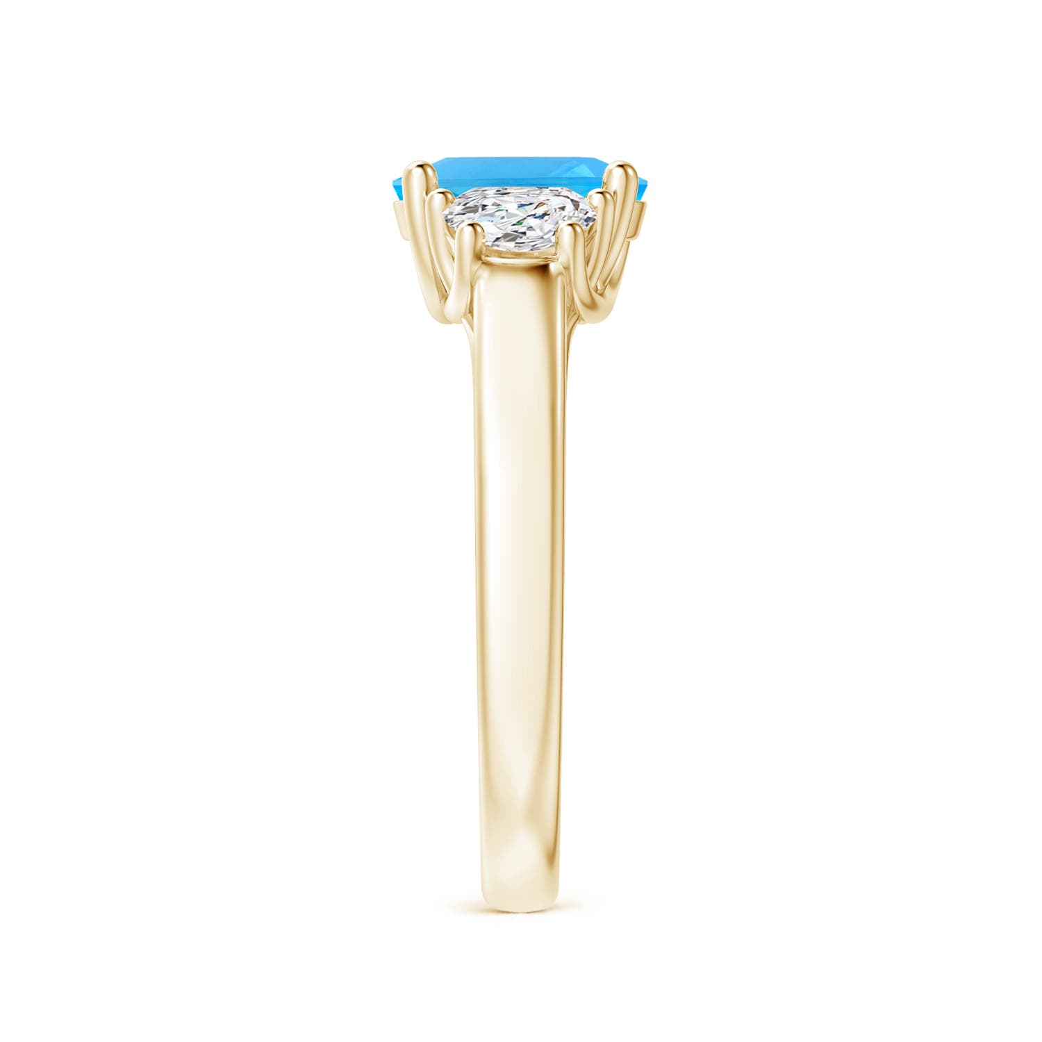 AAA - Swiss Blue Topaz / 1.82 CT / 14 KT Yellow Gold