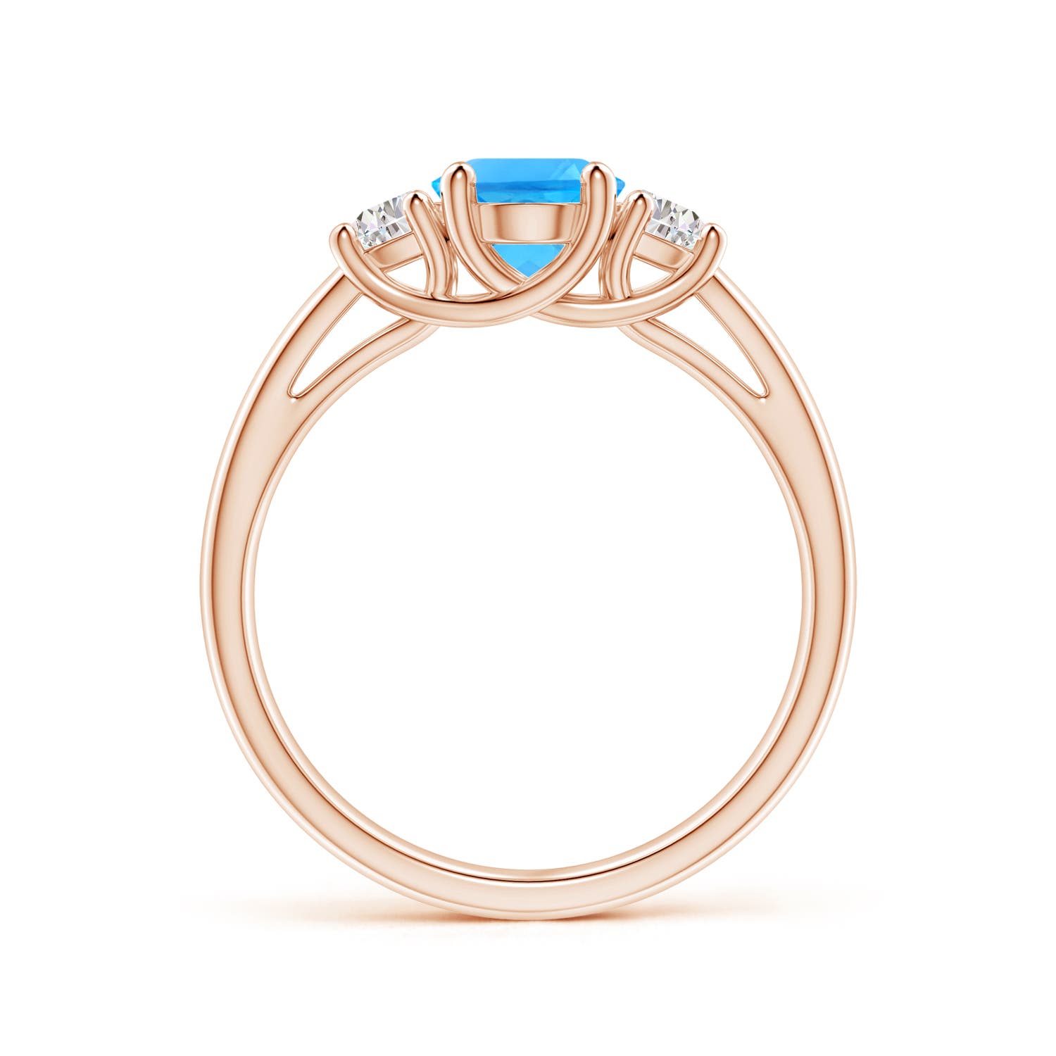 AAAA - Swiss Blue Topaz / 1.82 CT / 14 KT Rose Gold