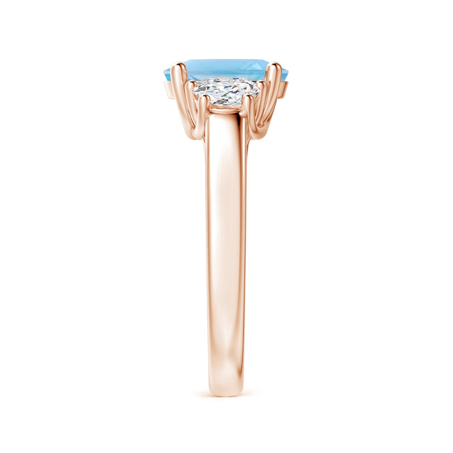 A - Swiss Blue Topaz / 2.57 CT / 14 KT Rose Gold