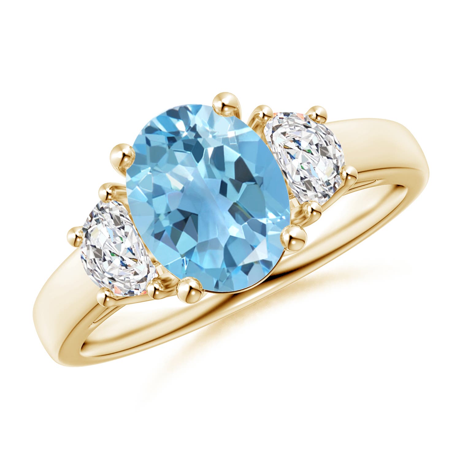 A - Swiss Blue Topaz / 2.57 CT / 14 KT Yellow Gold