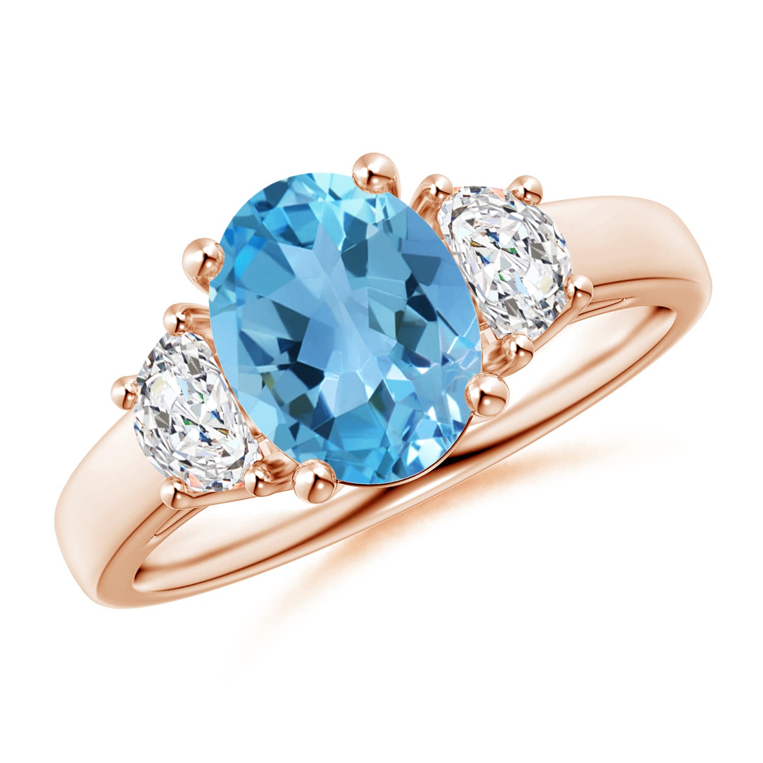 AA - Swiss Blue Topaz / 2.57 CT / 14 KT Rose Gold