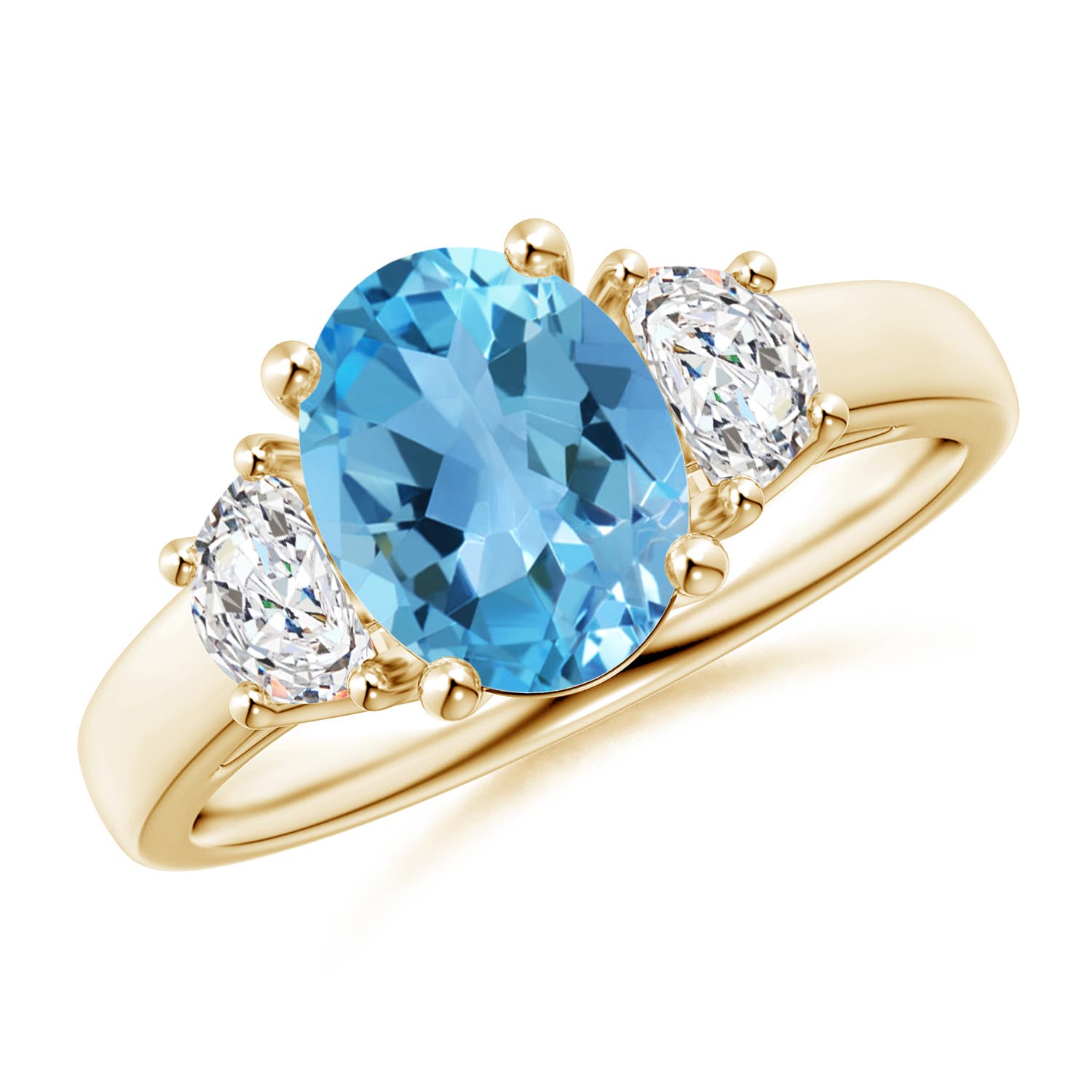 AA - Swiss Blue Topaz / 2.57 CT / 14 KT Yellow Gold