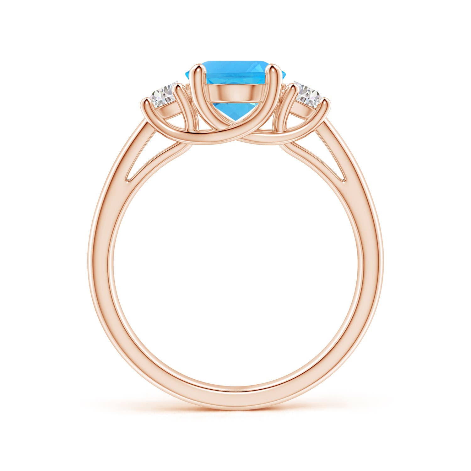 AAA - Swiss Blue Topaz / 2.57 CT / 14 KT Rose Gold