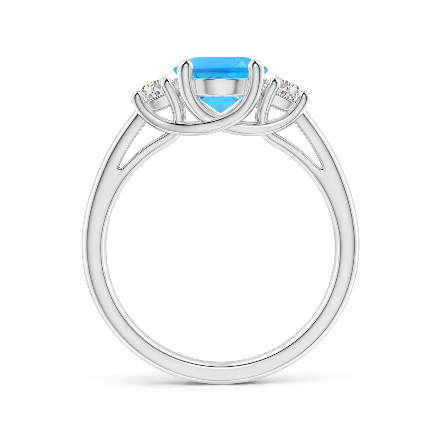 AAAA - Swiss Blue Topaz / 2.57 CT / 14 KT White Gold