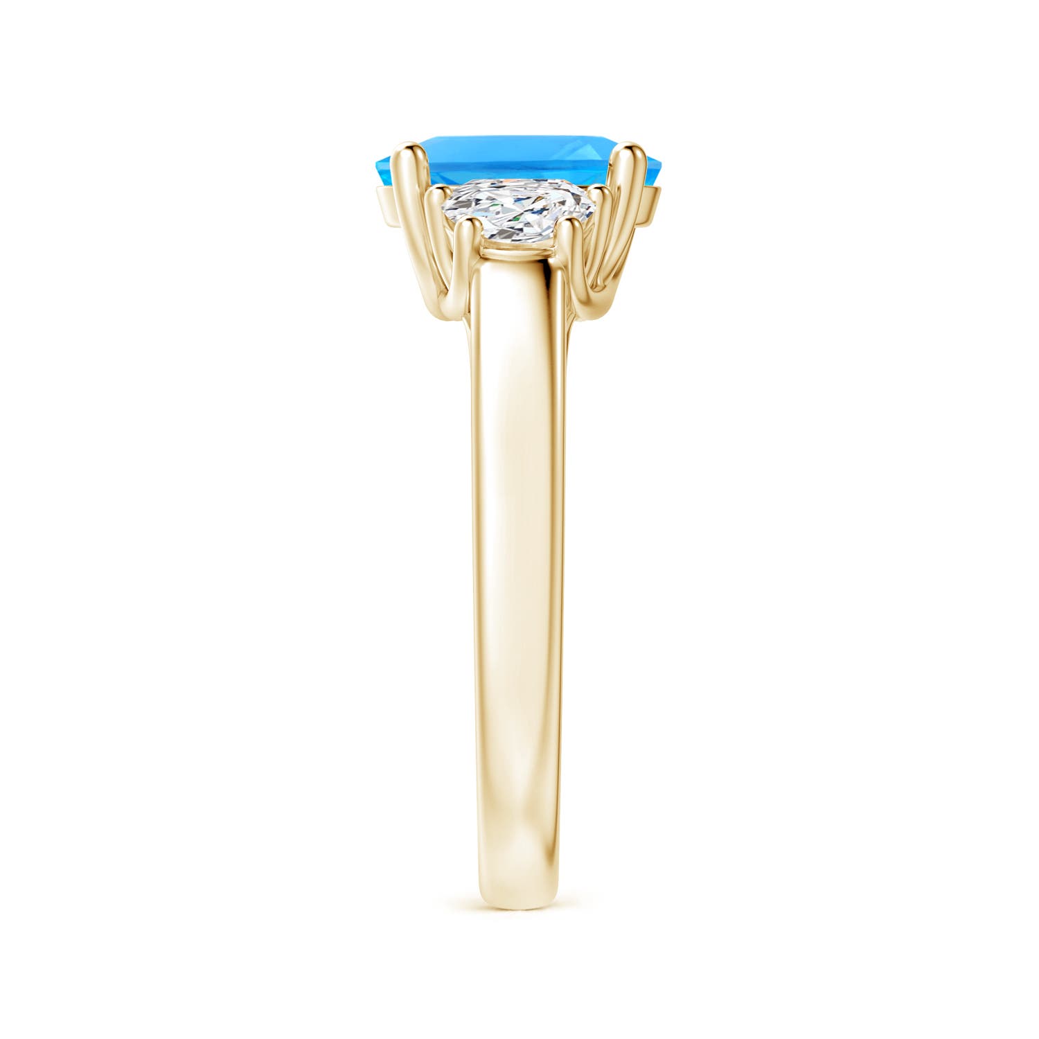 AAAA - Swiss Blue Topaz / 2.57 CT / 14 KT Yellow Gold