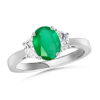 A - Emerald / 1.42 CT / 14 KT White Gold