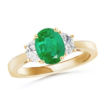 AA - Emerald / 1.42 CT / 14 KT Yellow Gold