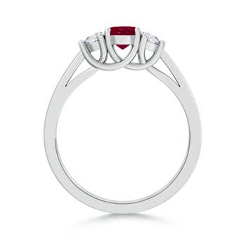 A - Ruby / 1.32 CT / 14 KT White Gold