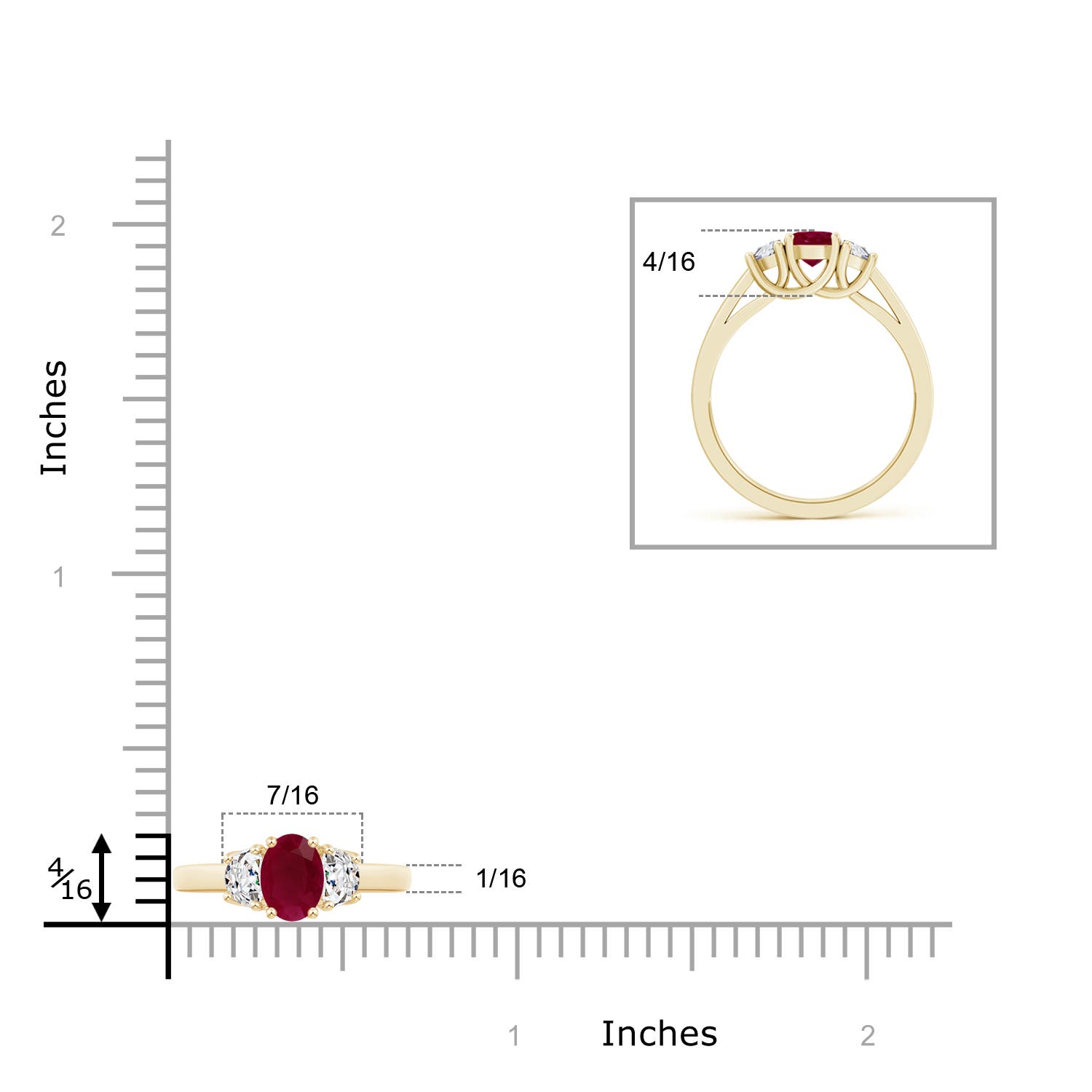 A - Ruby / 1.32 CT / 14 KT Yellow Gold